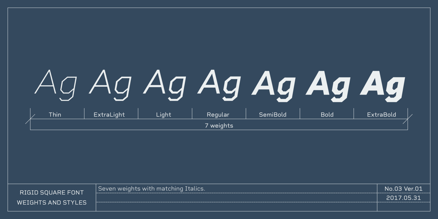 Rigid Square Font Poster #1