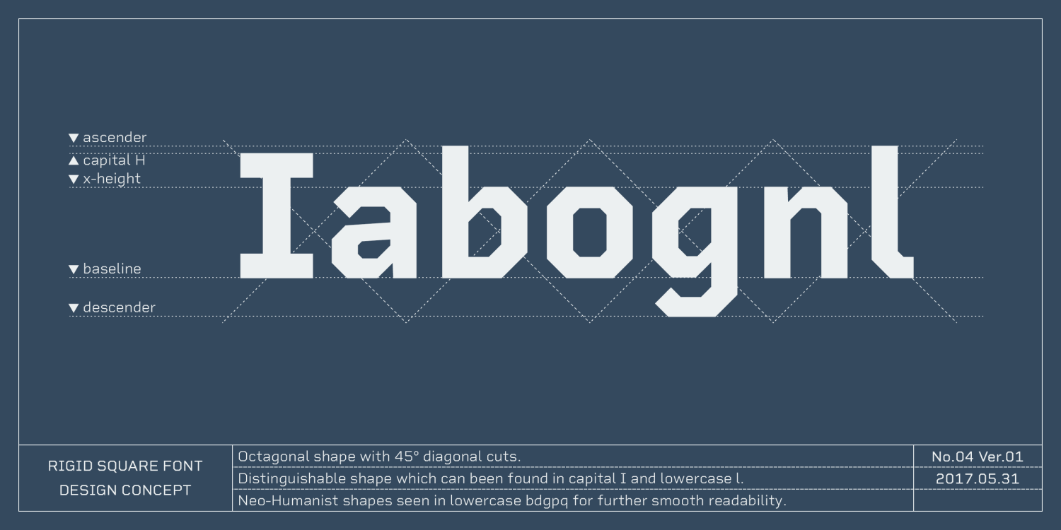 Rigid Square Font Poster #1