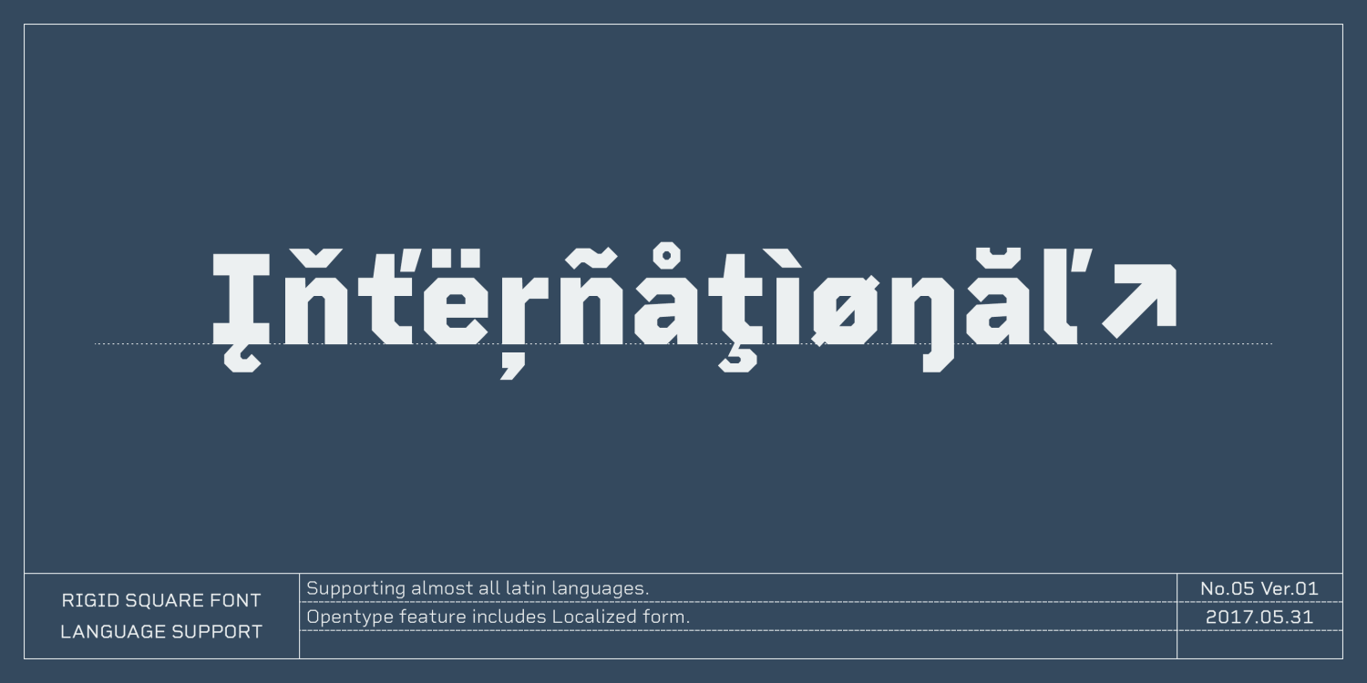 Rigid Square Font Poster #1