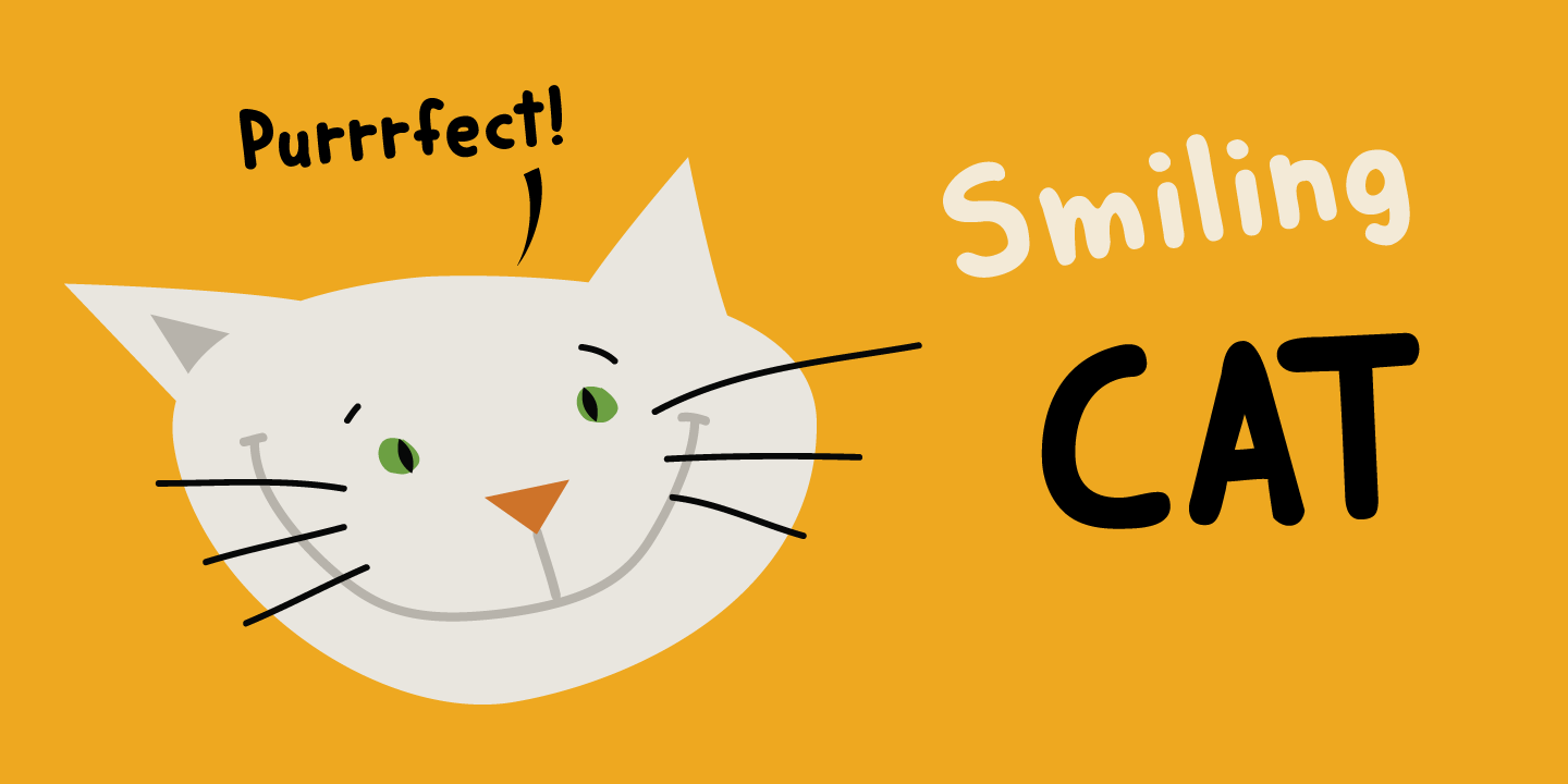 Smiling Cat Font Poster #1