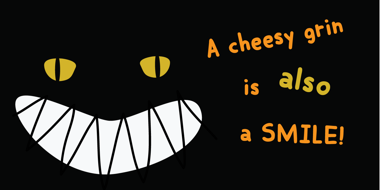 Smiling Cat Font Poster #1
