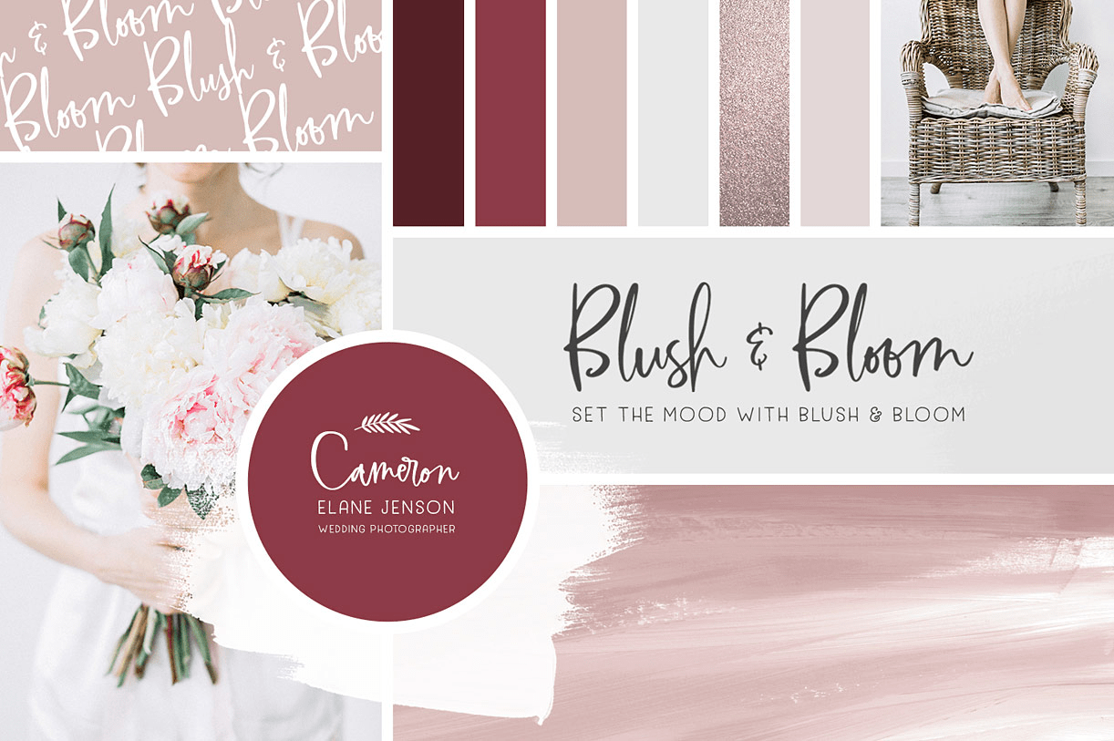 Blush & Bloom Font Poster #1