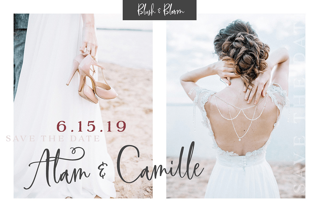 Blush & Bloom Font Poster #1