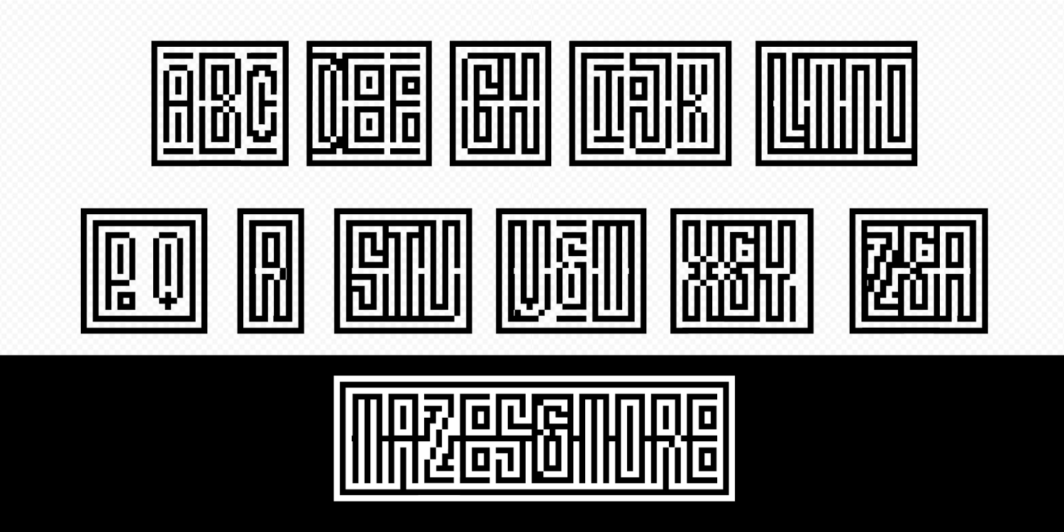 Maze Monogram Font Family Poster