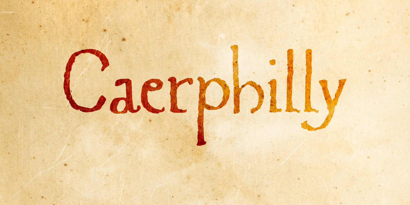 Caerphilly Font Poster #1