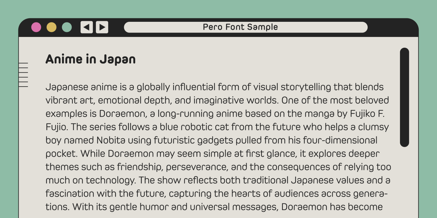 Pero Font Poster #10