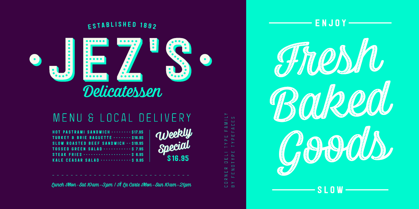 Corner Deli Font Poster #1