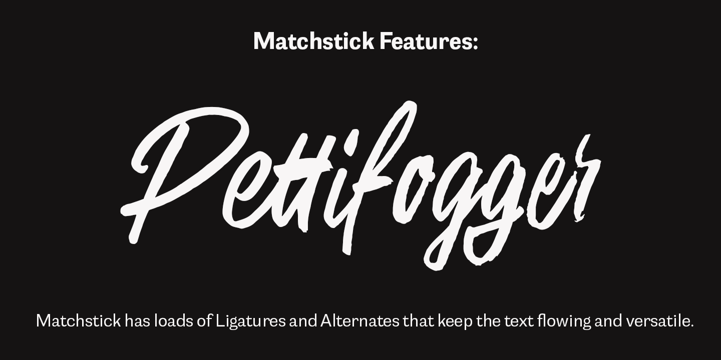 Matchstick Font Poster #1