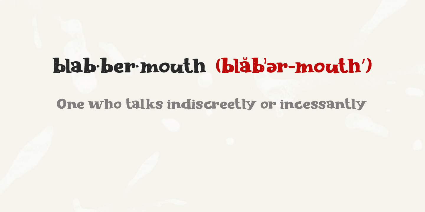 Blabbermouth Font Poster #1