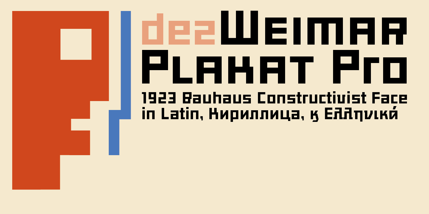 Dez Weimar Plakat Pro Font Poster #1
