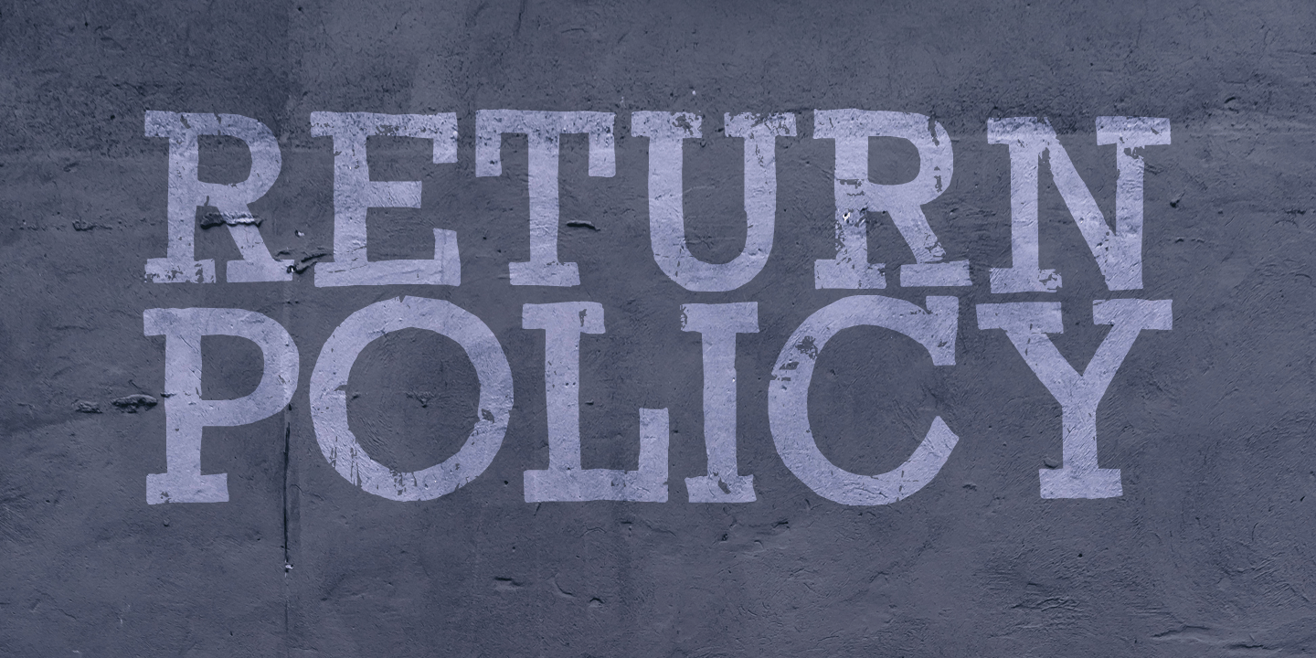 Return Policy Font Poster #1