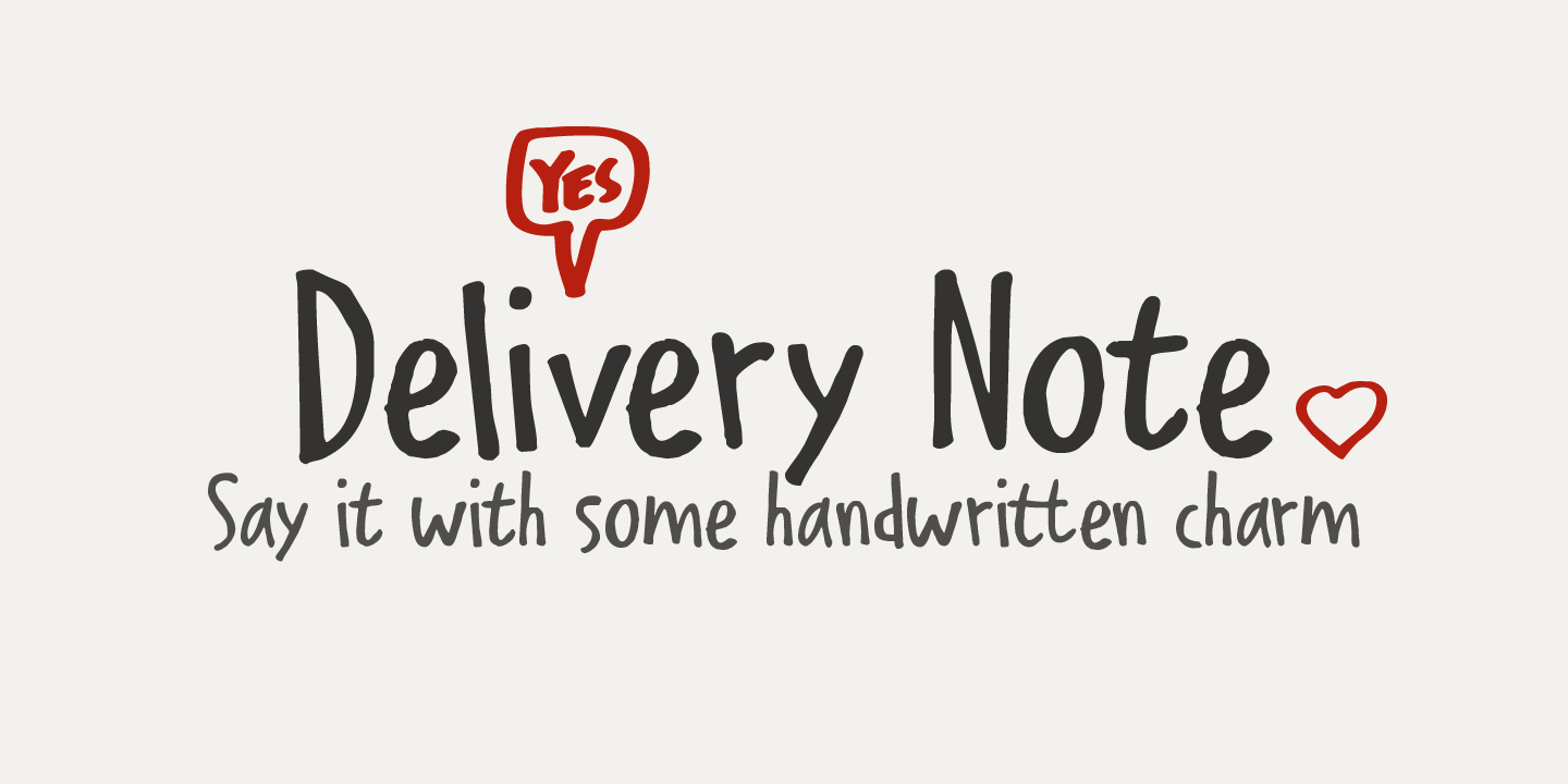 Delivery Note Font Poster #1