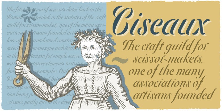 Ciseaux Font Poster #1