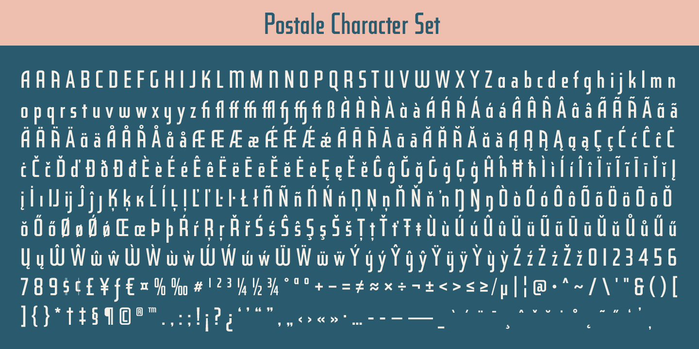 Postale Font Poster #1