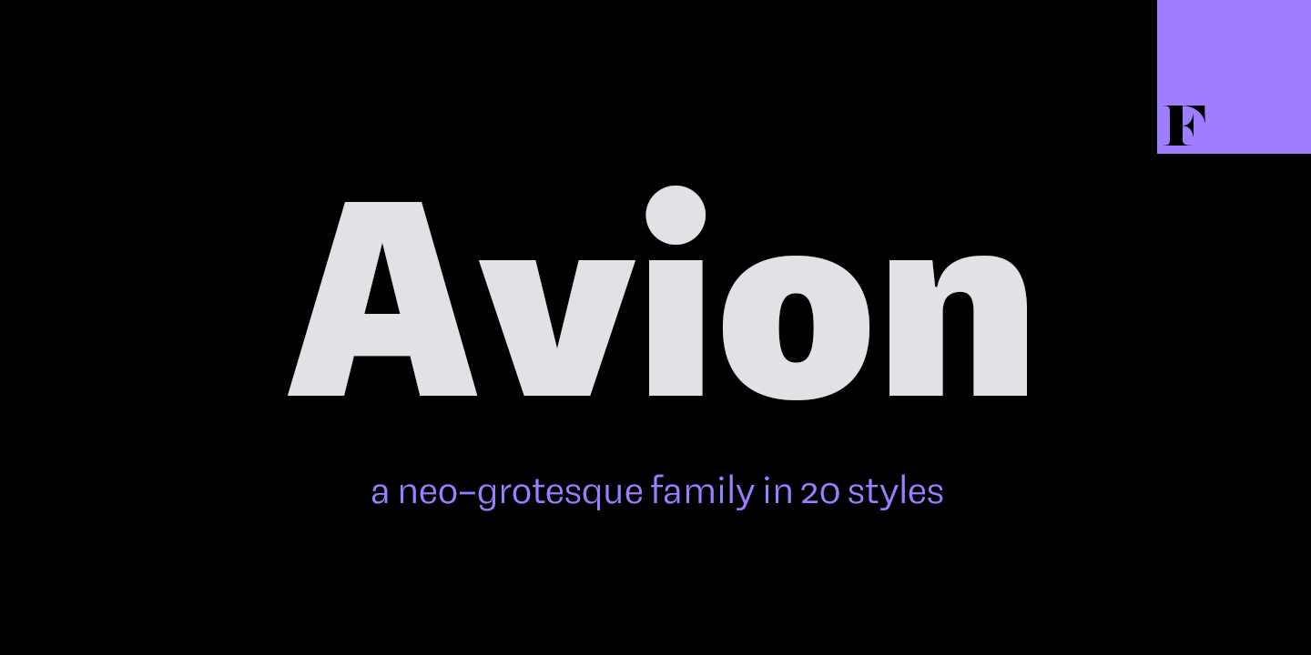 Avion Font Family Poster