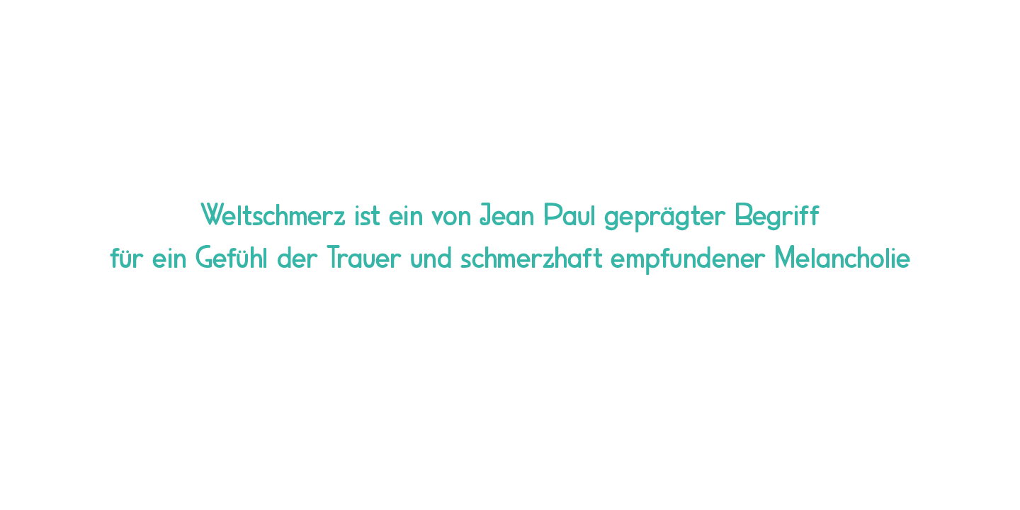Neuer Weltschmerz Font Poster #1