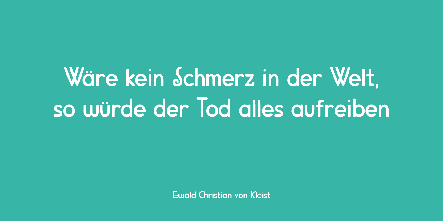 Neuer Weltschmerz Font Poster #1