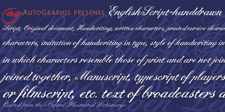 English Script Hand Font Family by Autographis | Font Bros