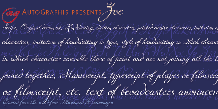 Zoe Font Poster #1