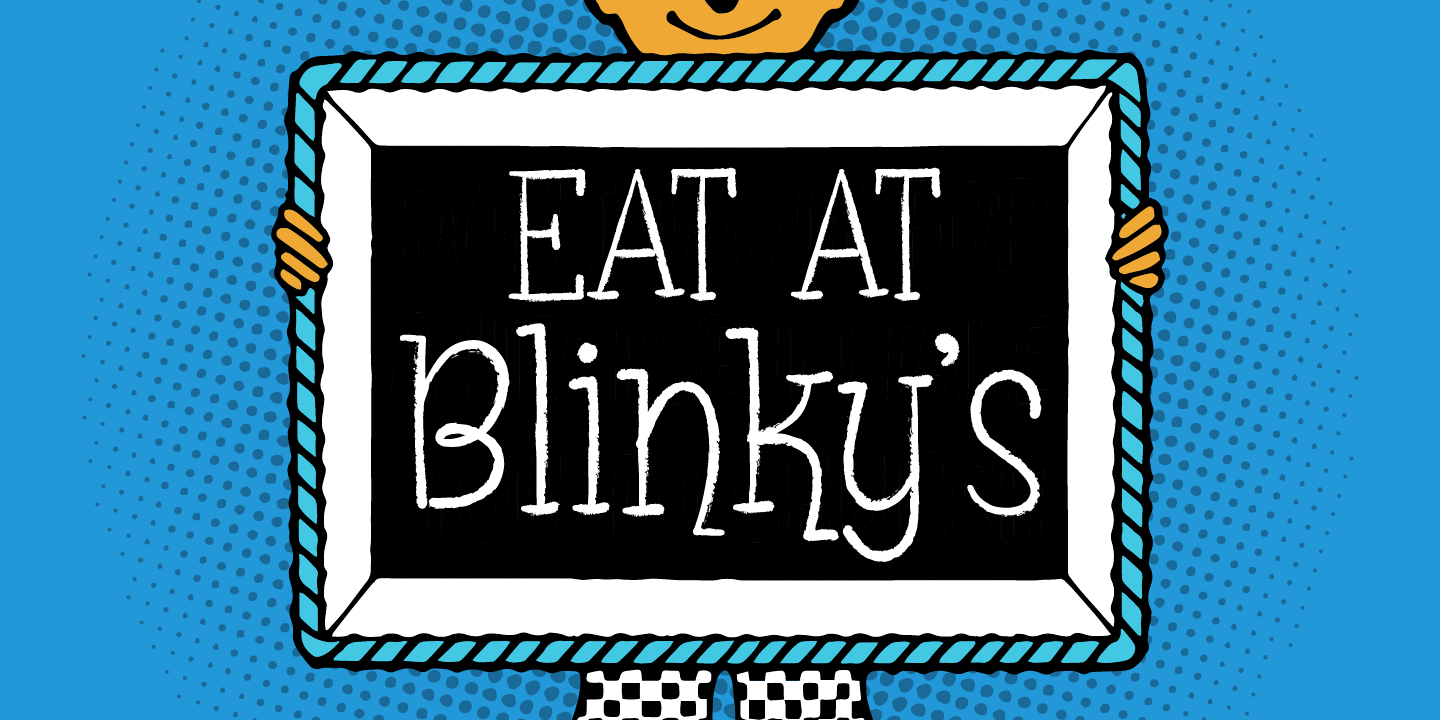 Blinky Font Poster #1