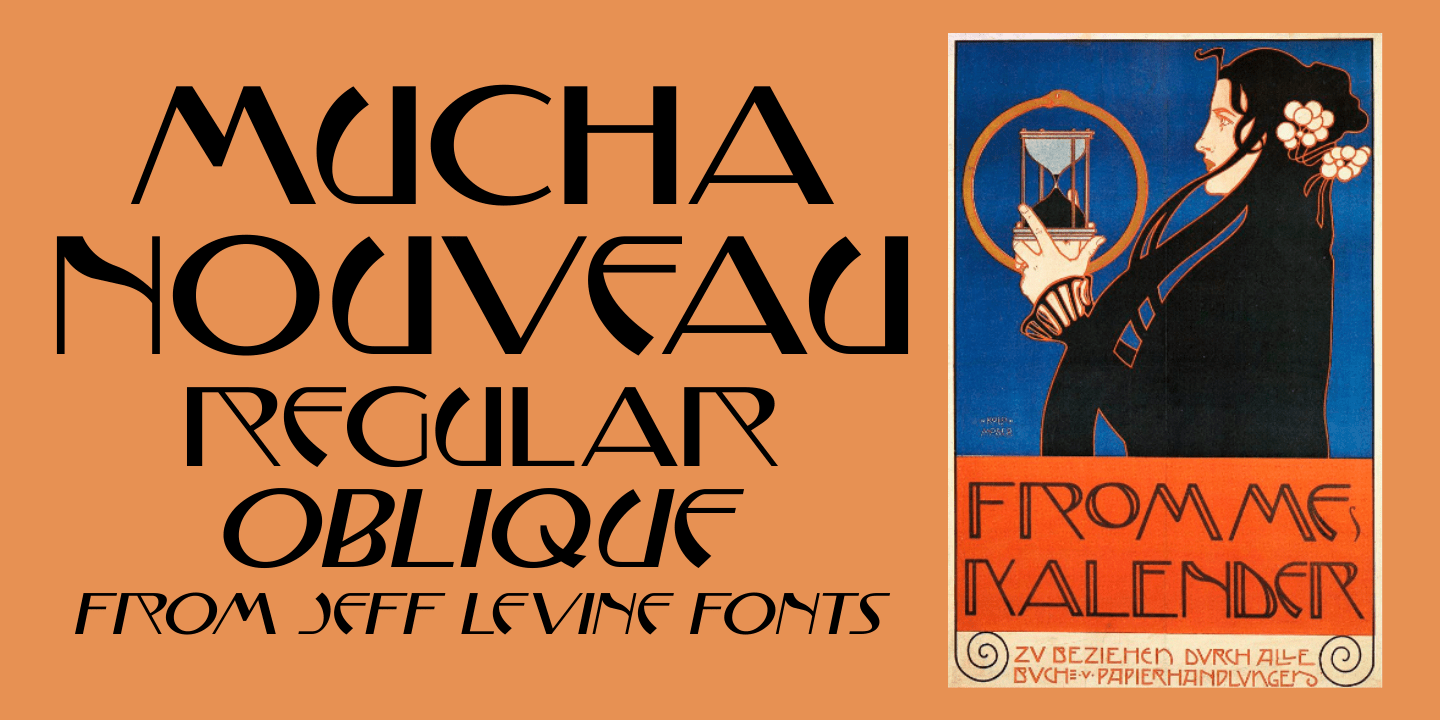 Mucha Nouveau Font Family by Jeff Levine Fonts | Font Bros