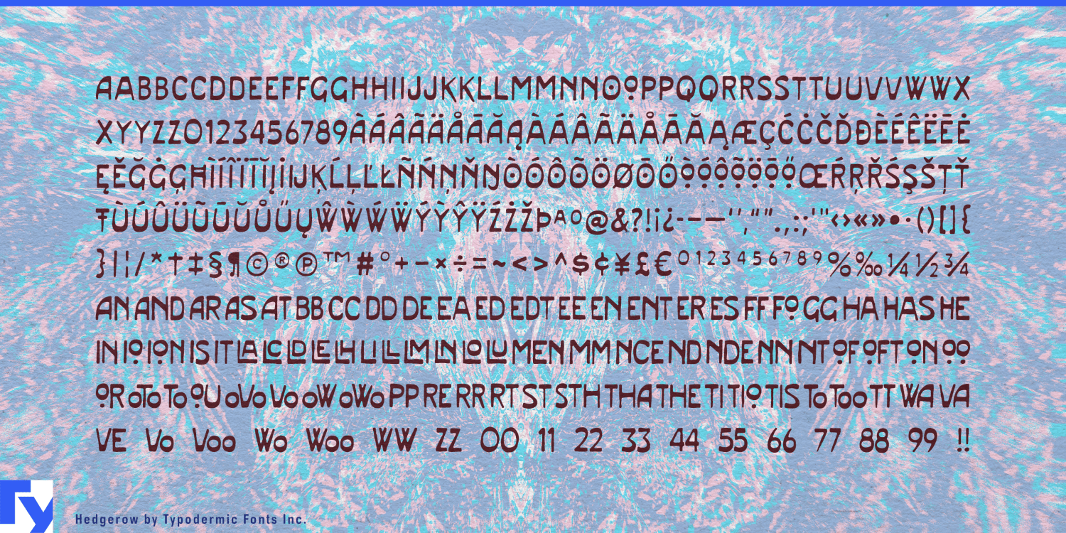Hedgerow Font Poster #1