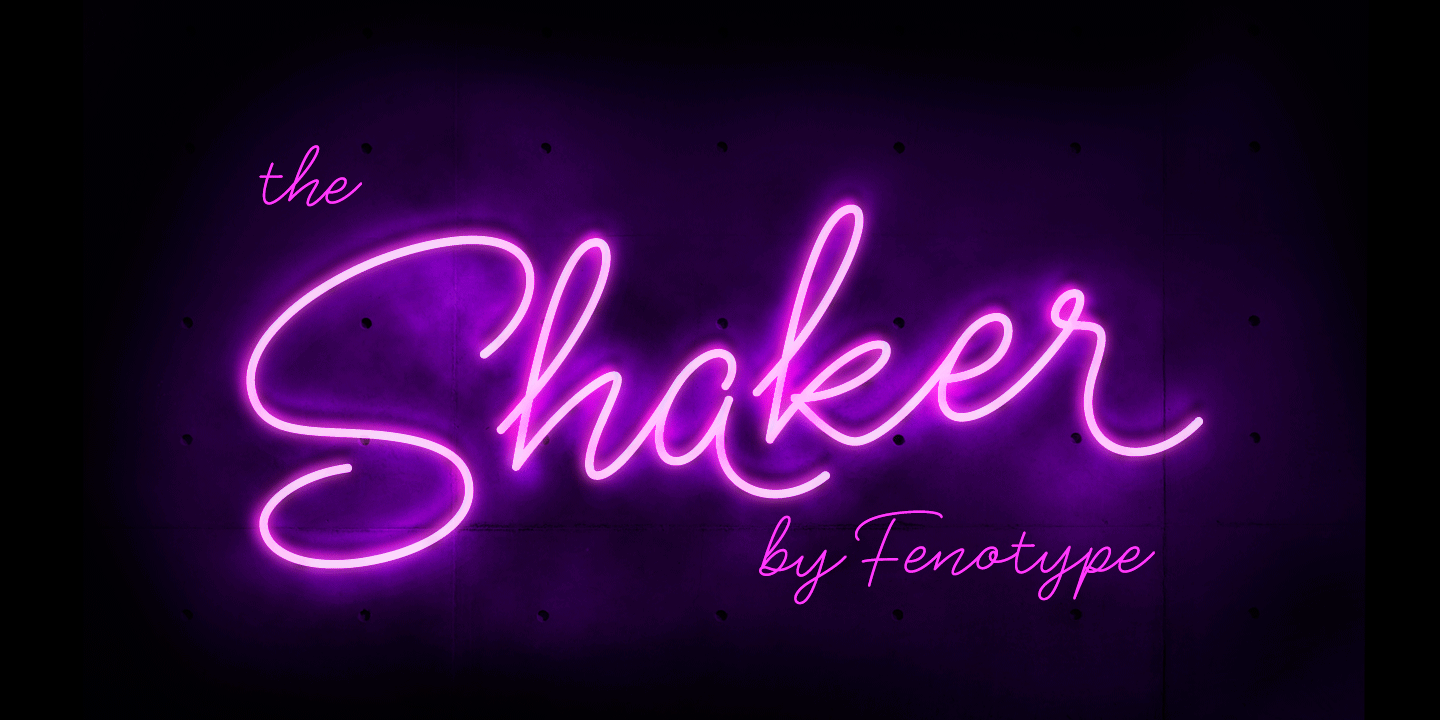 Shaker Font Family Poster