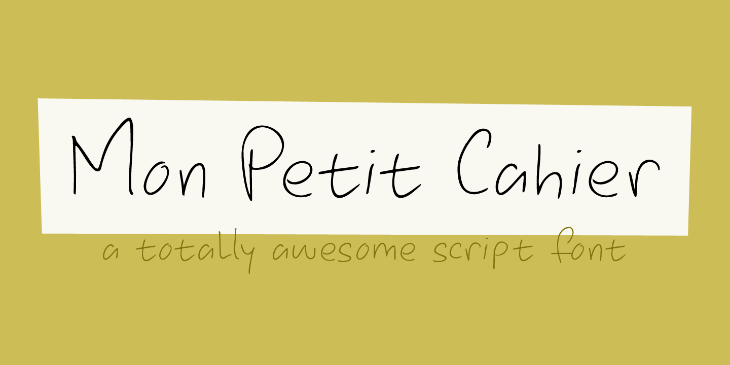 Mon Petit Cahier Font Poster #1