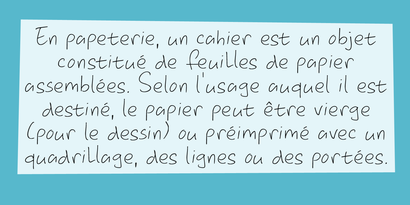 Mon Petit Cahier Font Poster #1