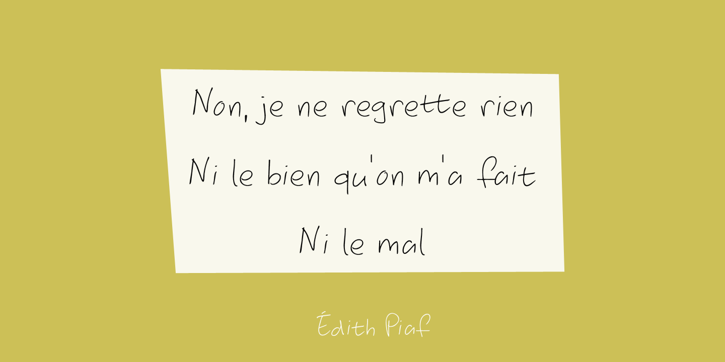 Mon Petit Cahier Font Poster #1