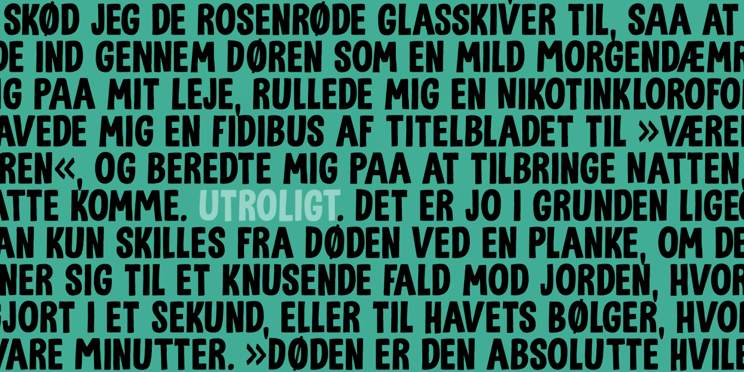 Utroligt Font Poster #1