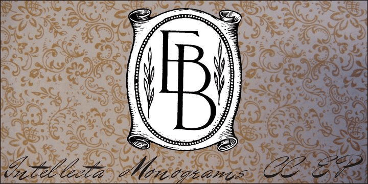 Intellecta Monograms Collection Font Family Poster