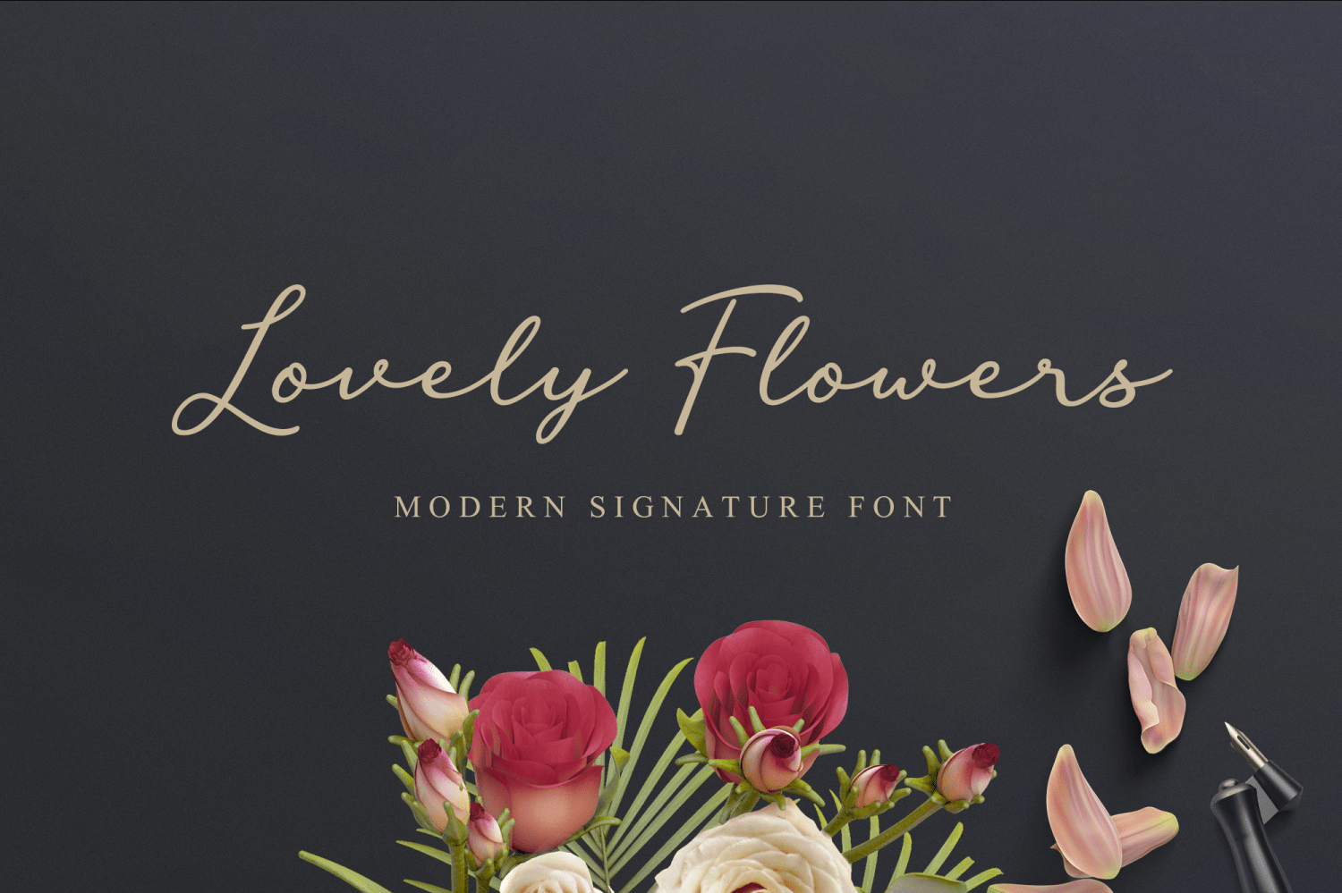 Lovely Flowers Font Poster #1