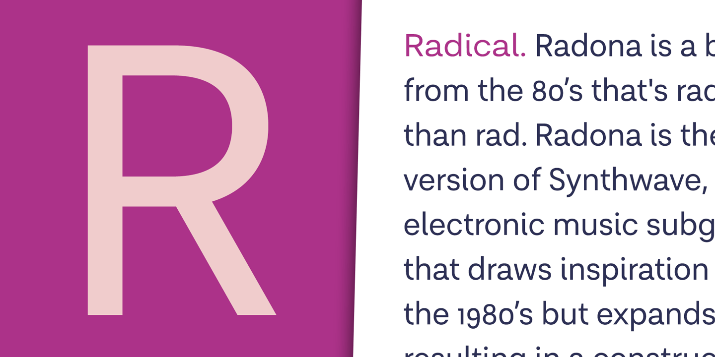 Radona Font Poster #1