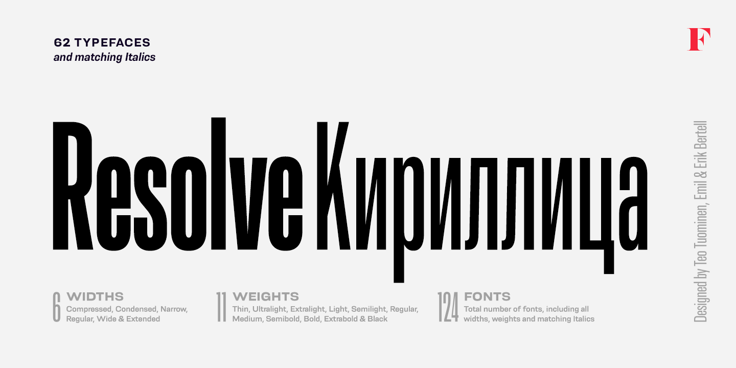 Resolve Sans Cyrillic Font Family Poster