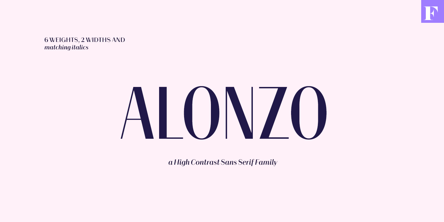 Alonzo Font Family Poster