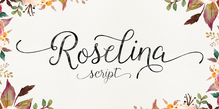 Roselina Script Font Poster #1