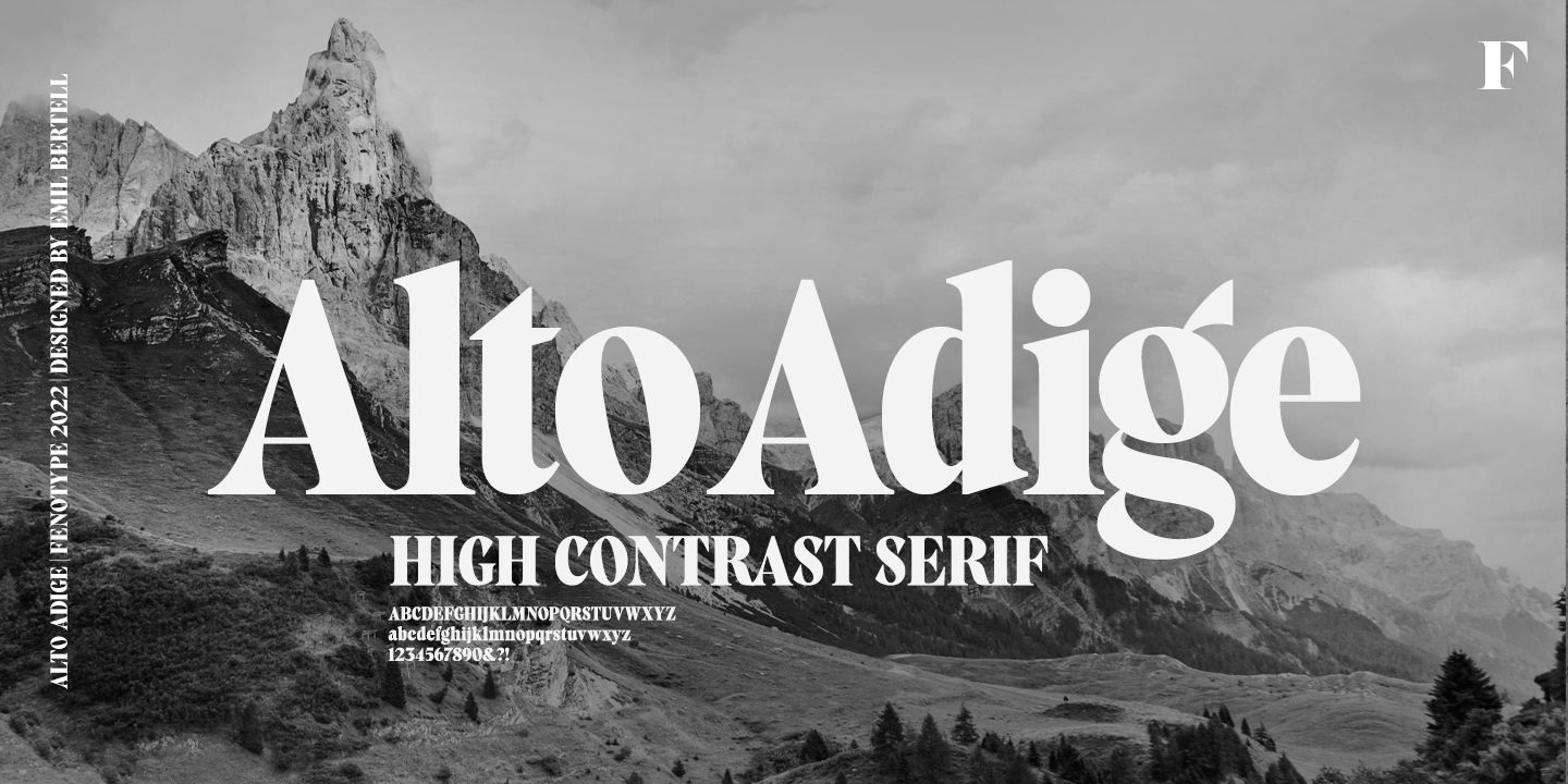 Alto Adige Font Family Poster