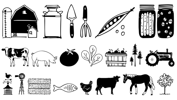 Farm Doodles Font Poster #1