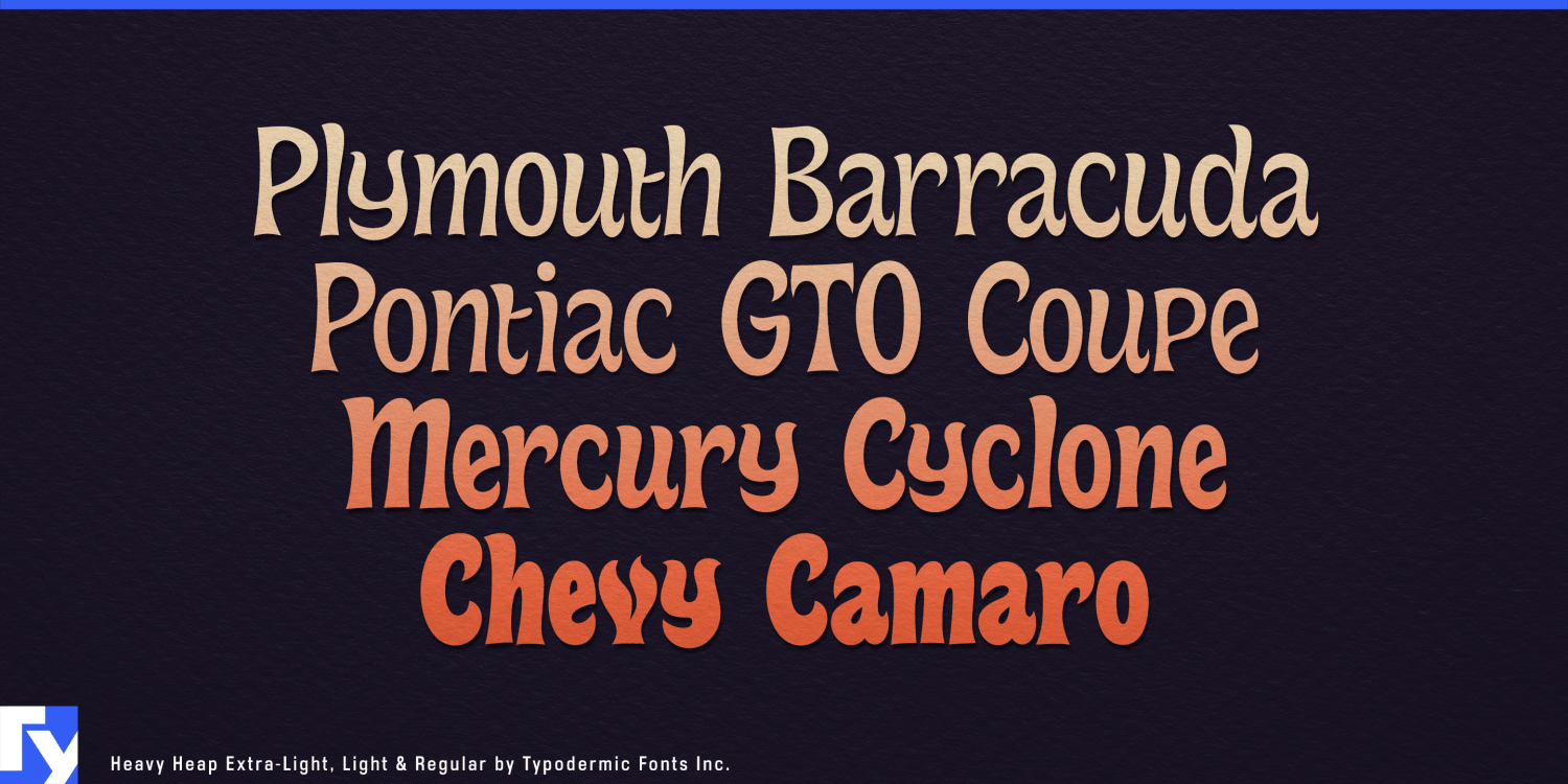 Heavy Heap Font Poster #1