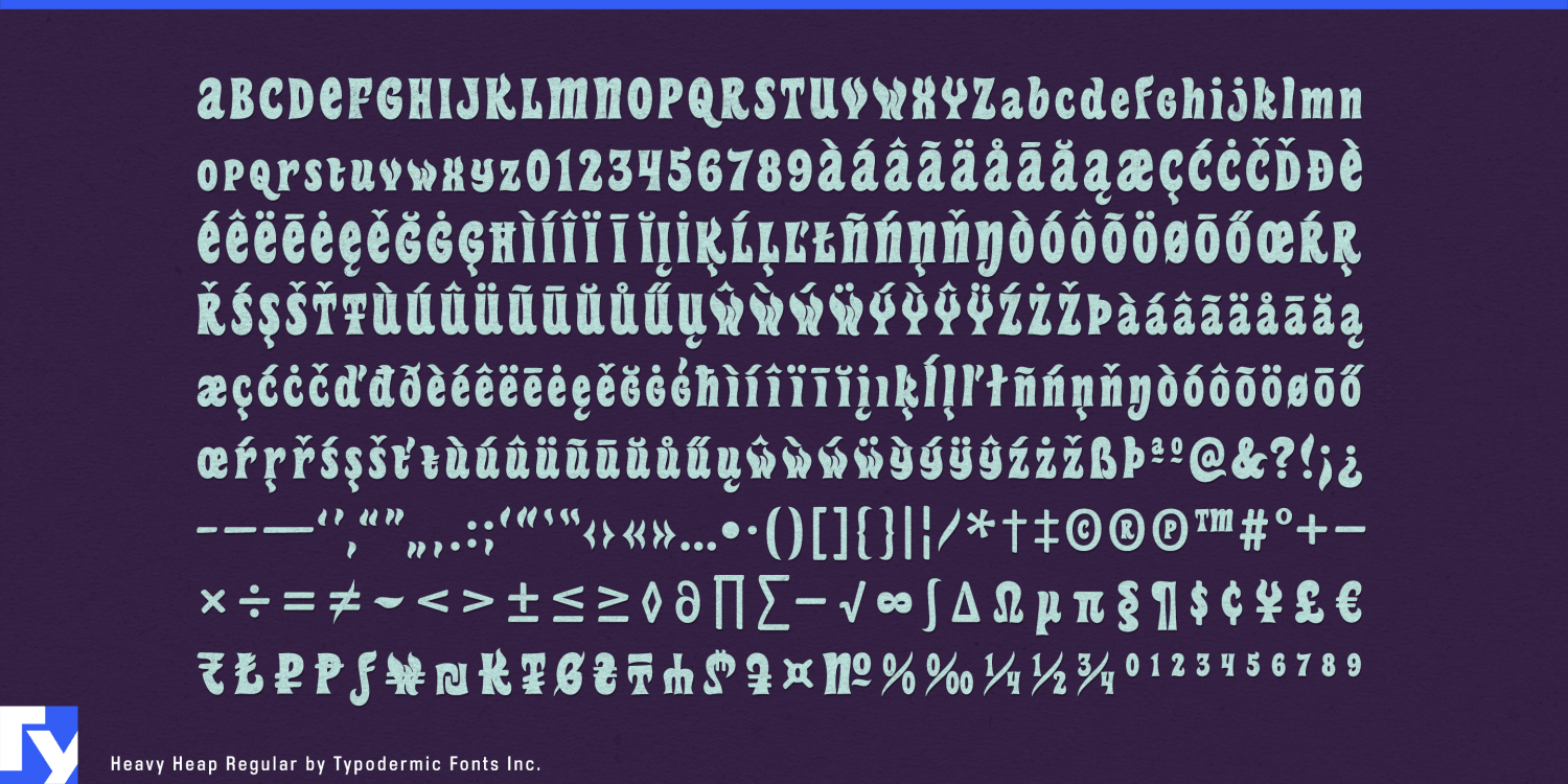 Heavy Heap Font Poster #1