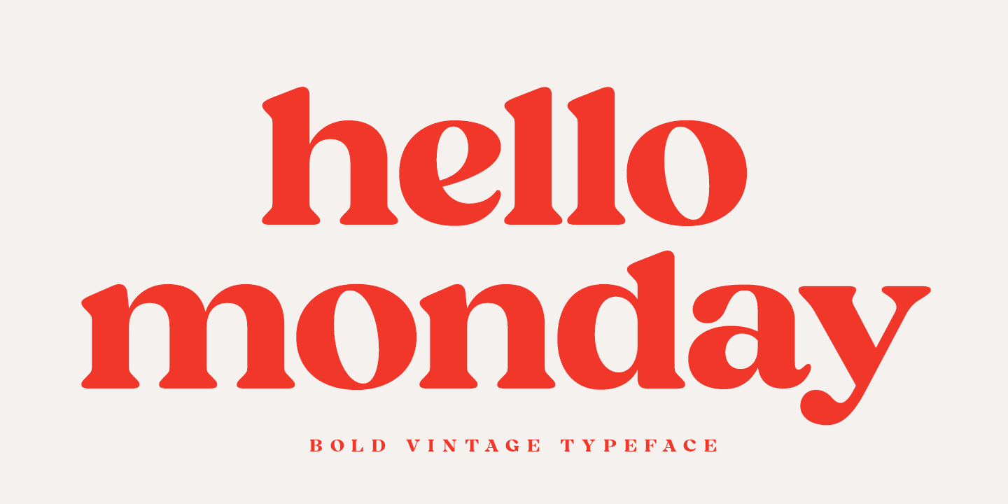 Hello Monday Font Family Poster