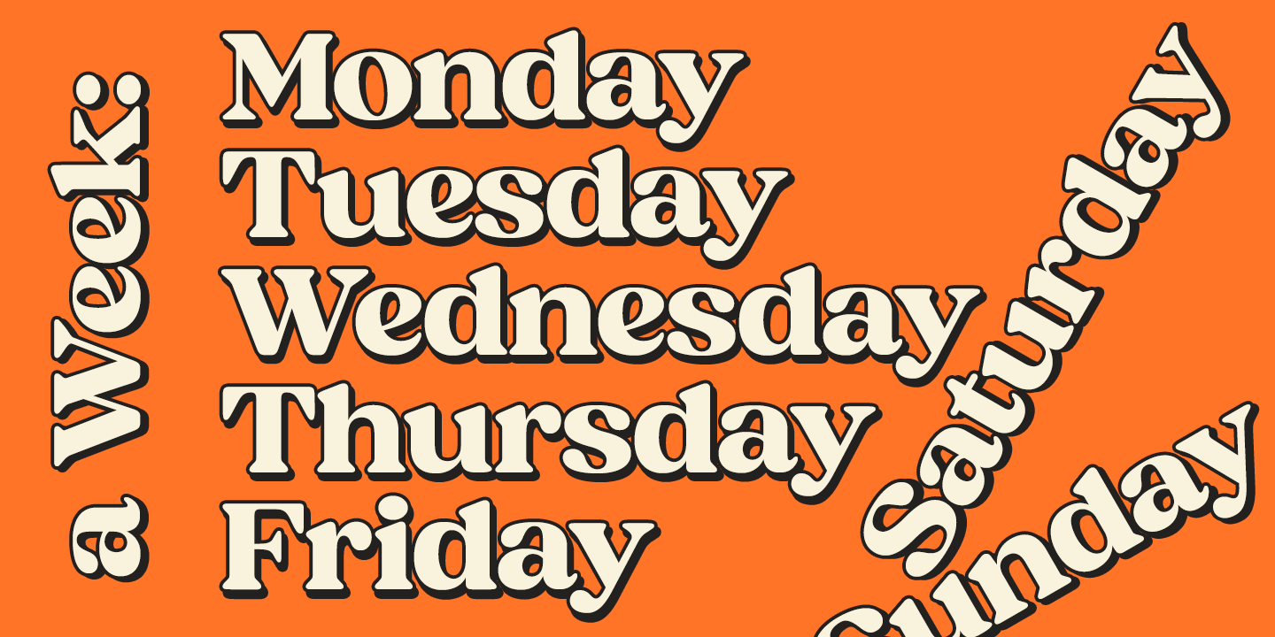 Hello Monday Font Poster #1