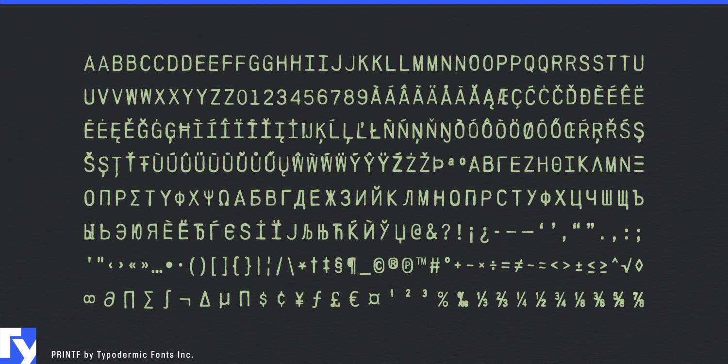 Printf Font Poster #1
