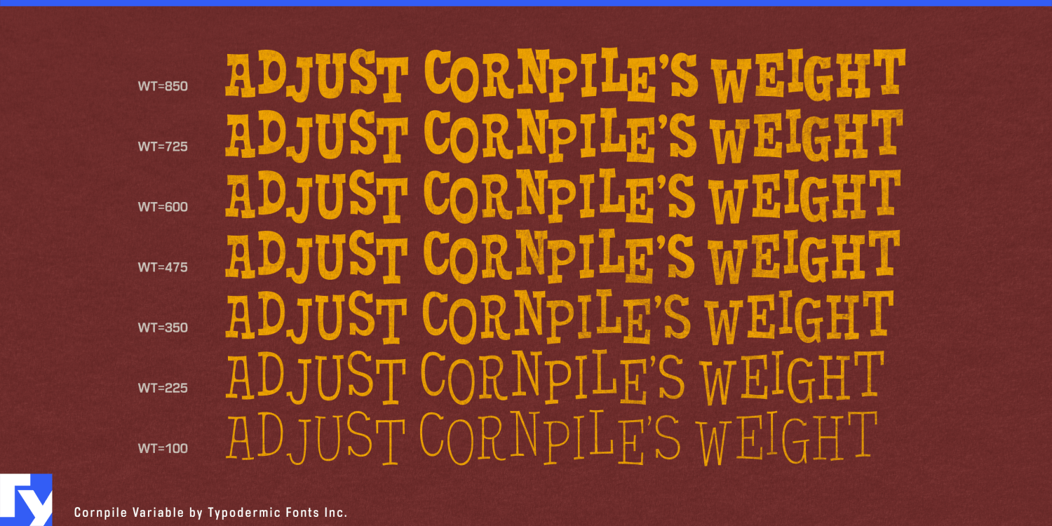 Cornpile Variable Font Poster #1