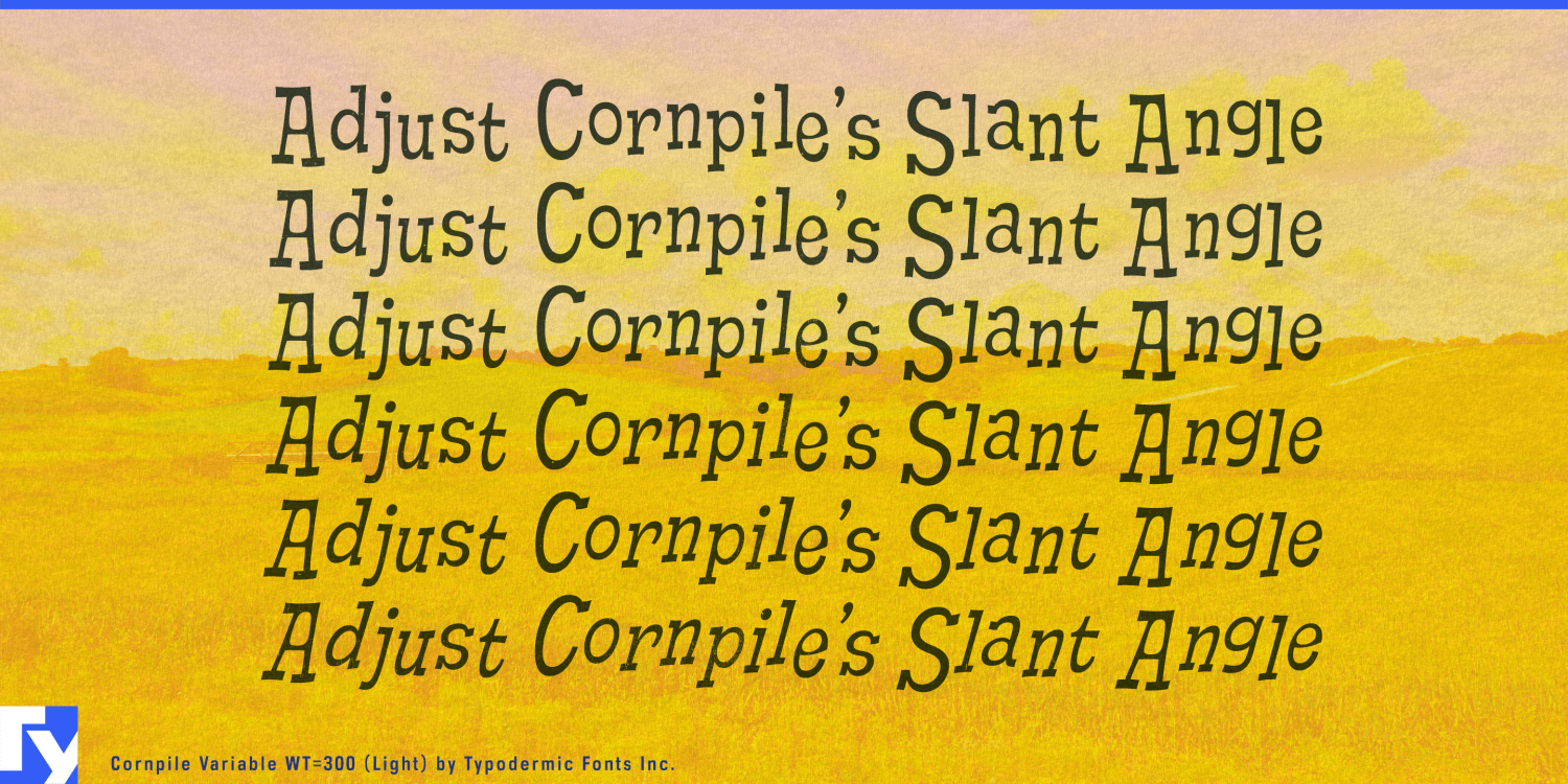 Cornpile Variable Font Poster #1
