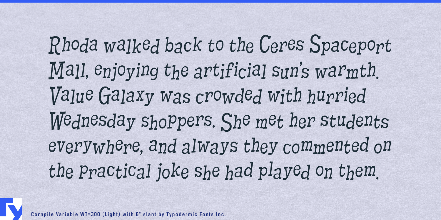 Cornpile Variable Font Poster #1