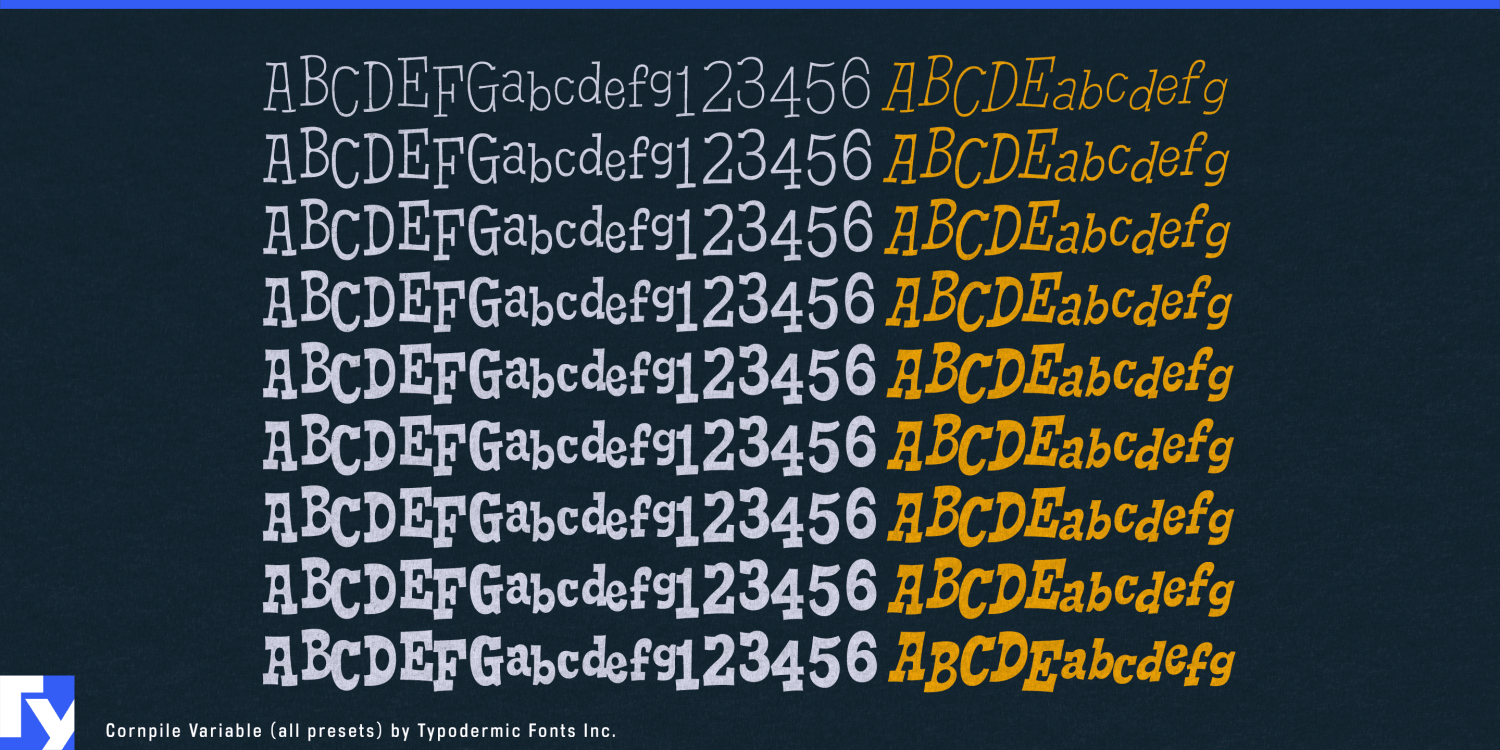 Cornpile Variable Font Poster #1