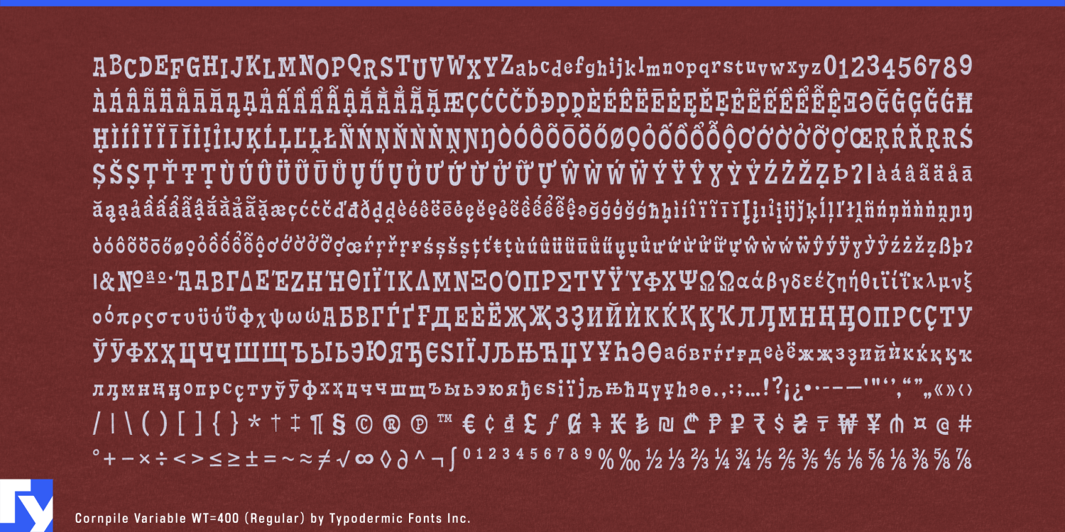 Cornpile Variable Font Poster #1