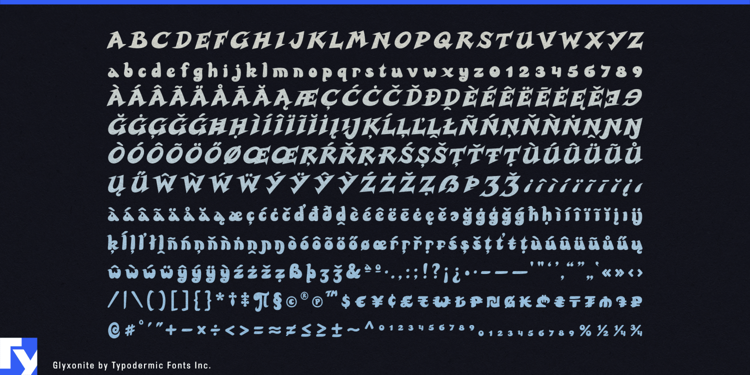 Glyxonite Font Poster #1